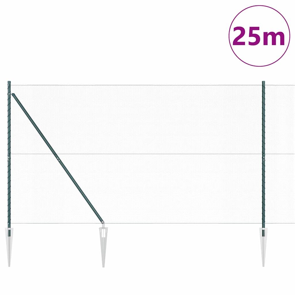 Heksagonalna ograda s stubom 25 x 1,6 m Čelik premazan PVC-om