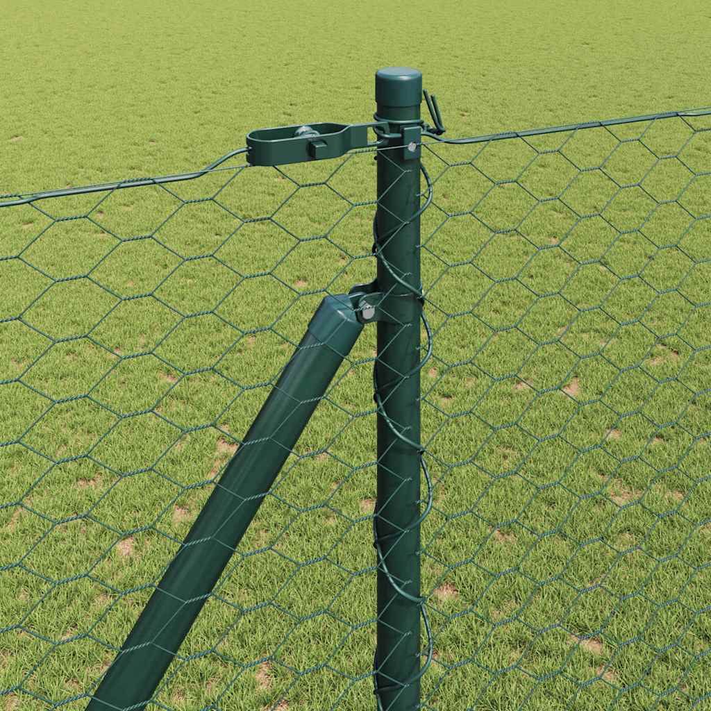Heksagonalna ograda s stubom 25 x 1,6 m Čelik premazan PVC-om