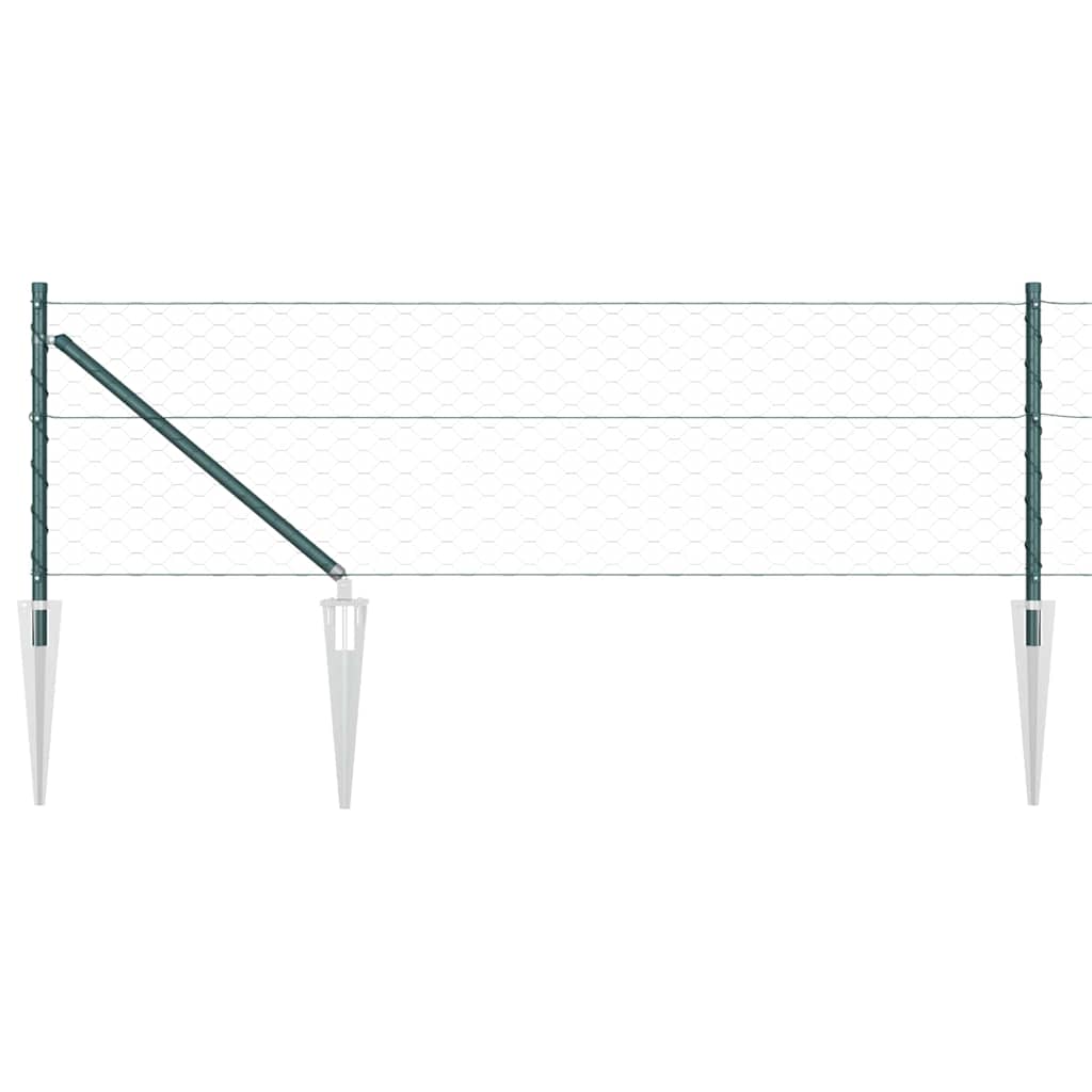 Heksagonalna ograda s stubom 50 x 0,8 m Čelik premazan PVC-om