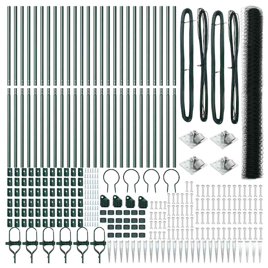 Heksagonalna ograda s stubom 50 x 1,6 m Čelik premazan PVC-om
