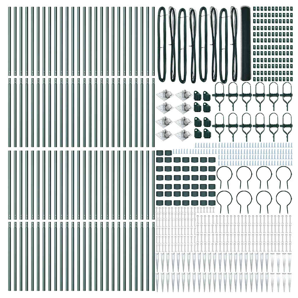 Heksagonalna ograda s stubom 100 x 1,4 m Čelik premazan PVC-om