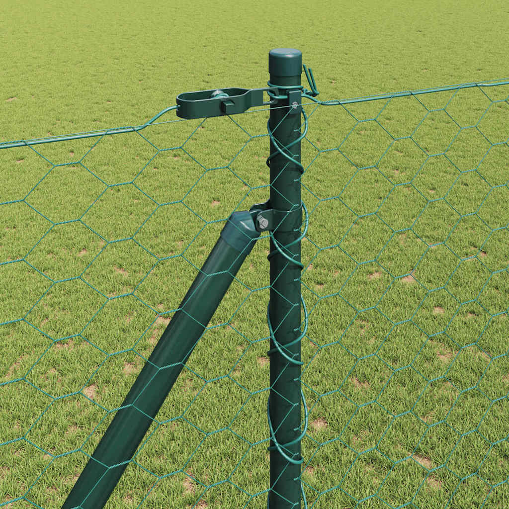 Heksagonalna ograda s stubom 100 x 1,5 m Čelik premazan PVC-om