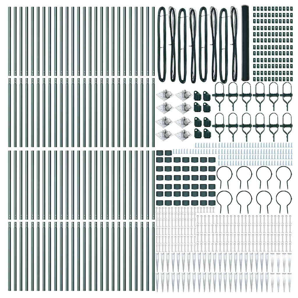 Heksagonalna ograda s stubom 100 x 1,6 m Čelik premazan PVC-om