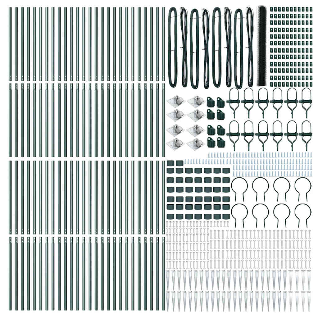 Heksagonalna ograda s stubom 100 x 1,6 m Čelik premazan PVC-om