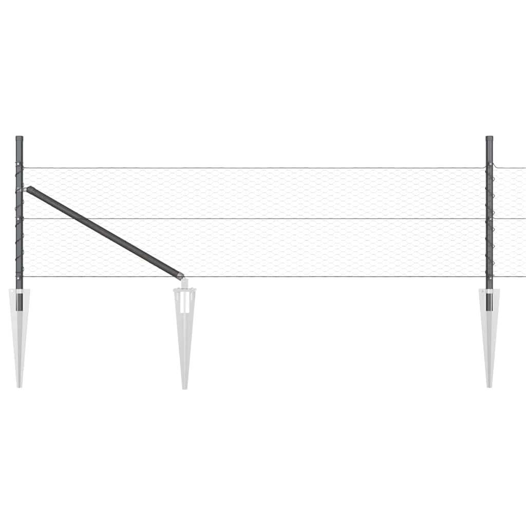 Heksagonalna ograda s stubom 10 x 0,5 m Čelik premazan PVC-om