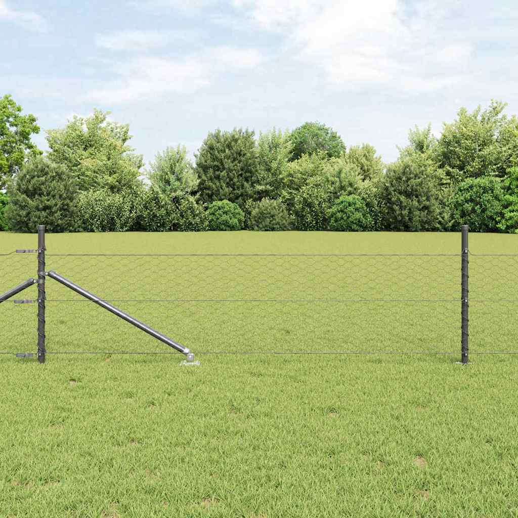Heksagonalna ograda s stubom 10 x 0,5 m Čelik premazan PVC-om