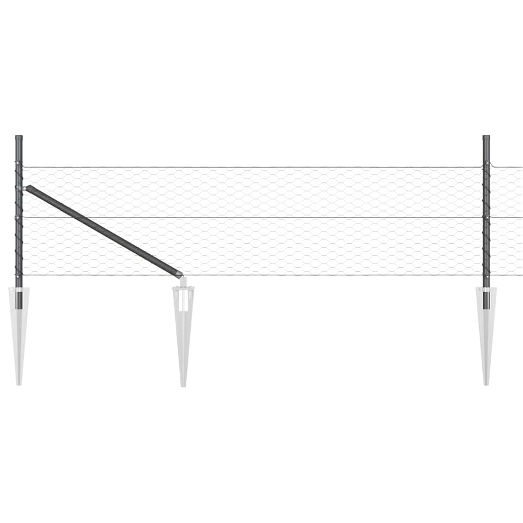 Heksagonalna ograda s stubom 10 x 0,5 m Čelik premazan PVC-om