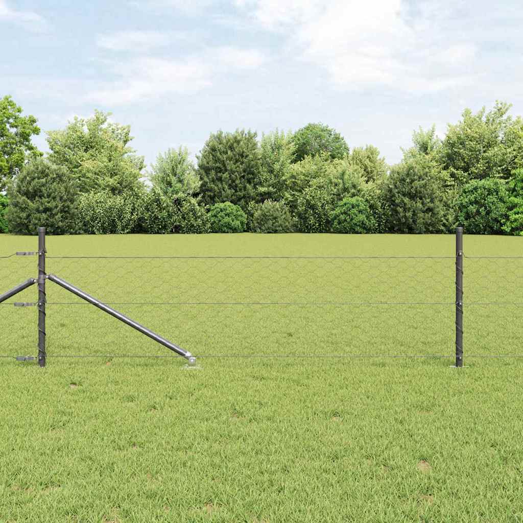 Heksagonalna ograda s stubom 10 x 0,5 m Čelik premazan PVC-om