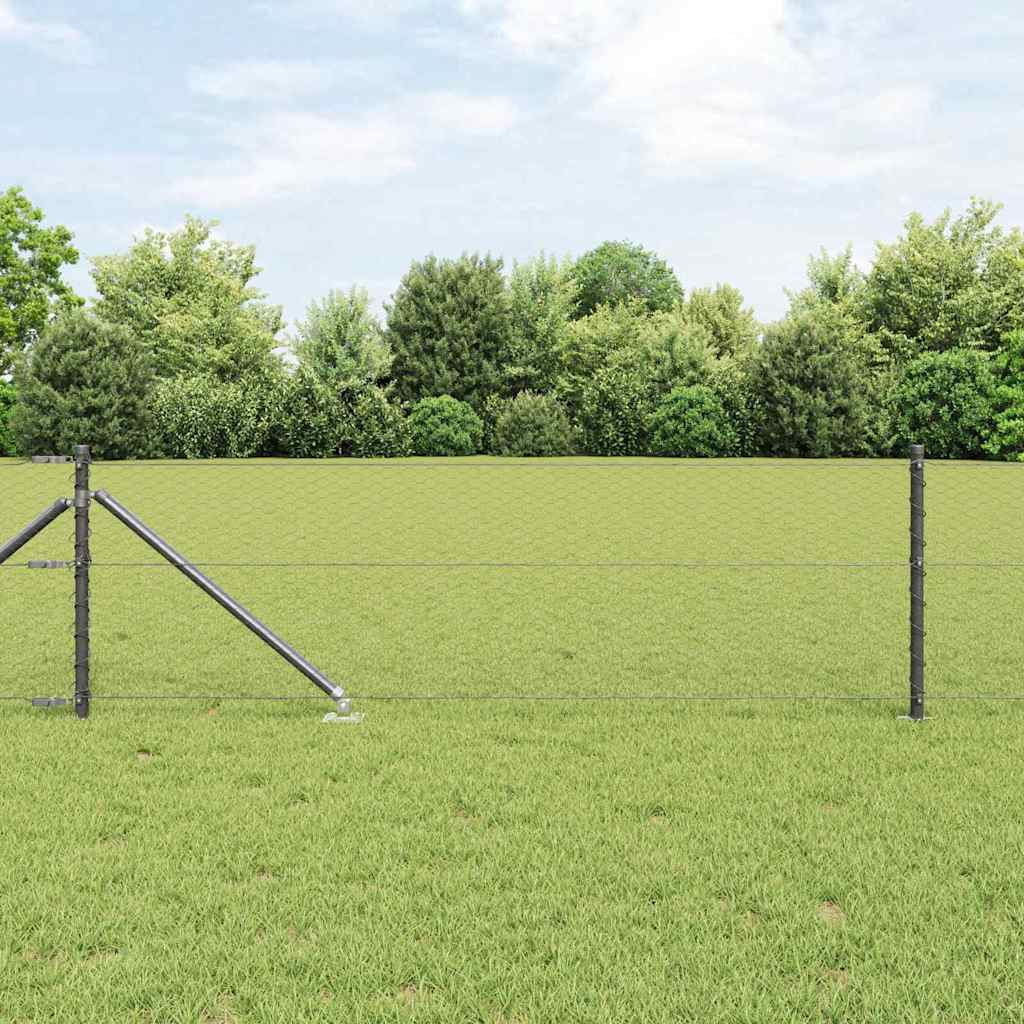 Heksagonalna ograda s stubom 25 x 0,6 m Čelik premazan PVC-om
