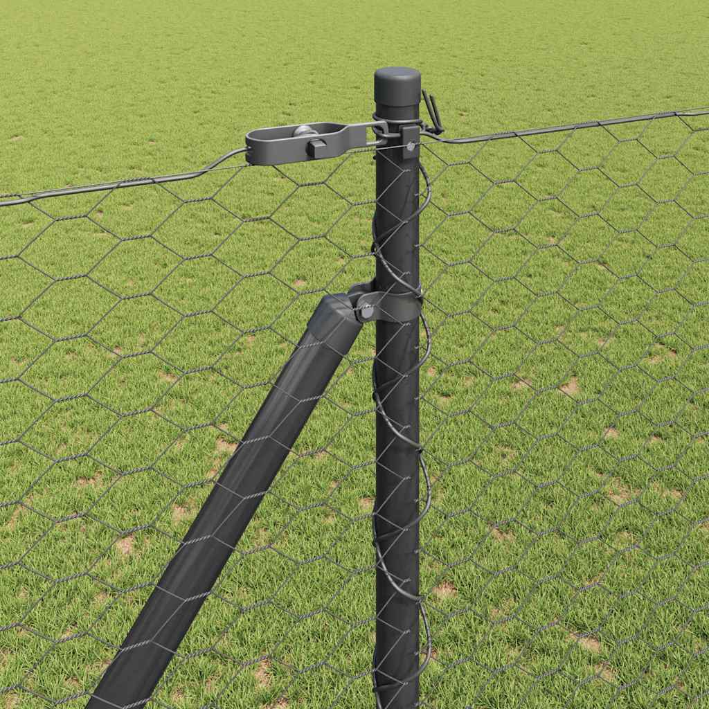 Heksagonalna ograda s stubom 25 x 1,5 m Čelik premazan PVC-om