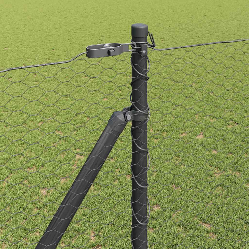 Heksagonalna ograda s stubom 25 x 1,6 m Čelik premazan PVC-om