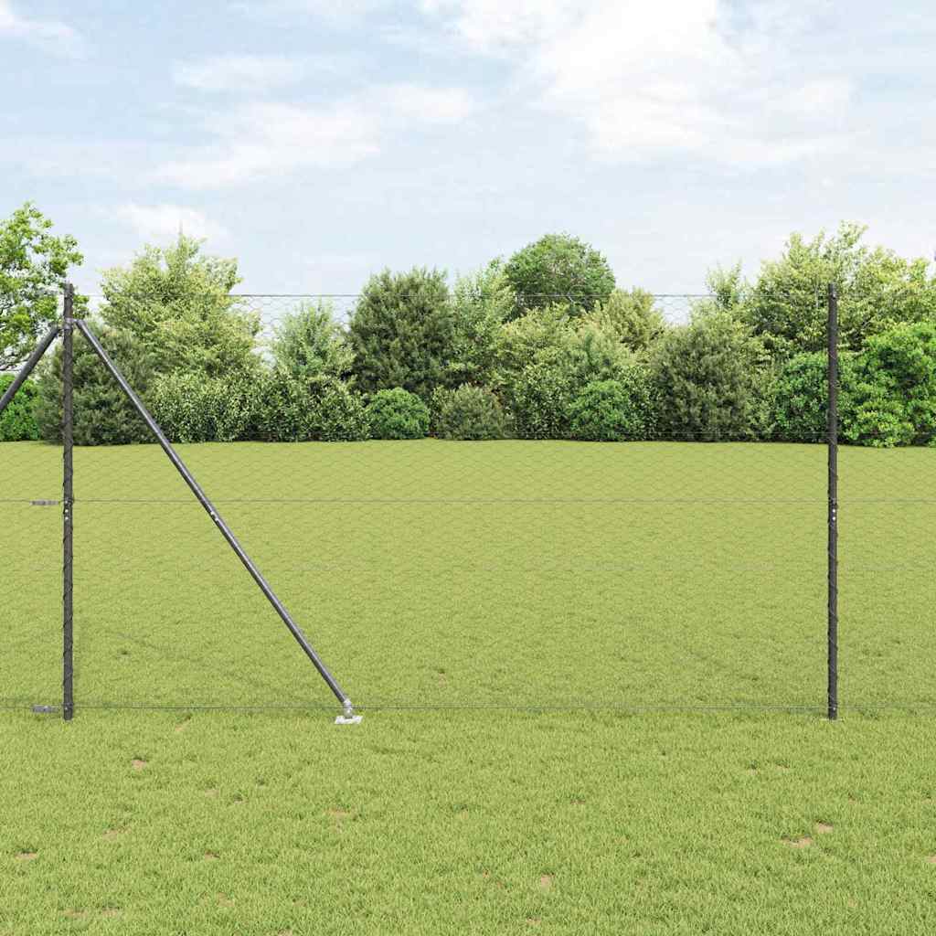 Heksagonalna ograda s stubom 25 x 1,6 m Čelik premazan PVC-om