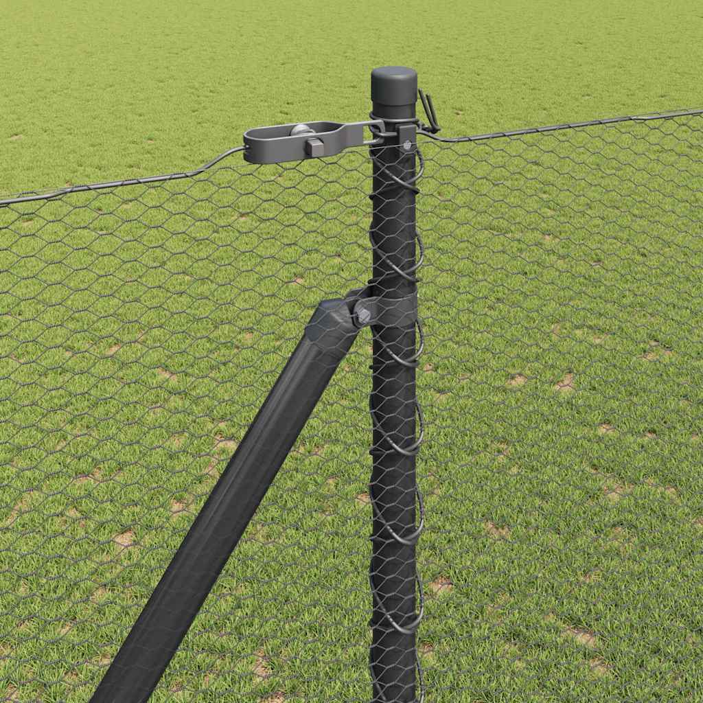 Heksagonalna ograda s stubom 50 x 1,5 m Čelik premazan PVC-om