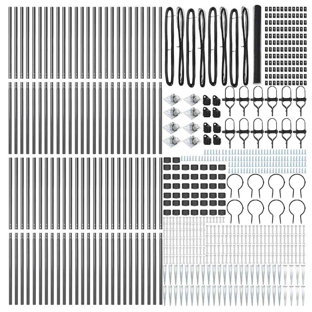 Heksagonalna ograda s stubom 100 x 1,5 m Čelik premazan PVC-om