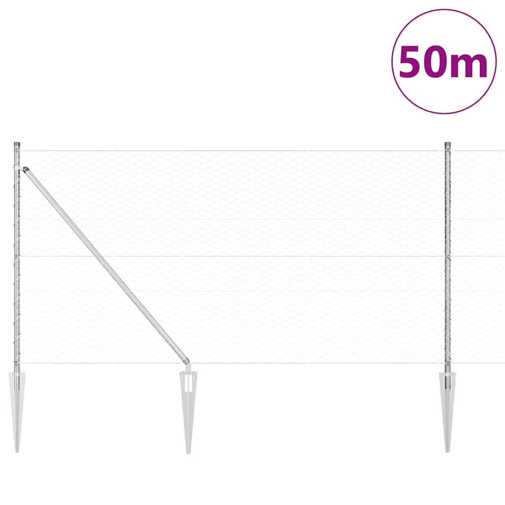 Zavareno žičano ograđivanje s bodljama 50 x 1 m (Š x V)