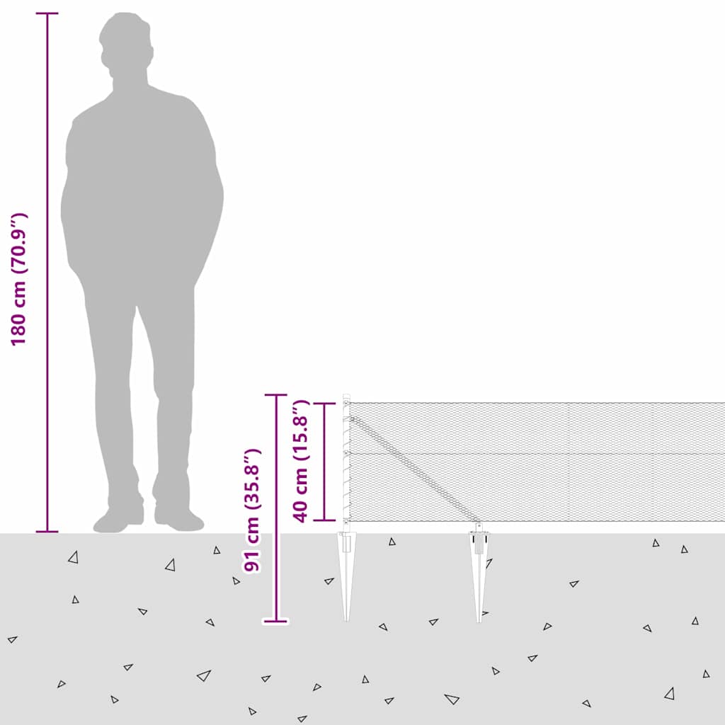 Heksagonalna ograda s stubom 100 x 0,4 m Pocinčani čelik Mreža