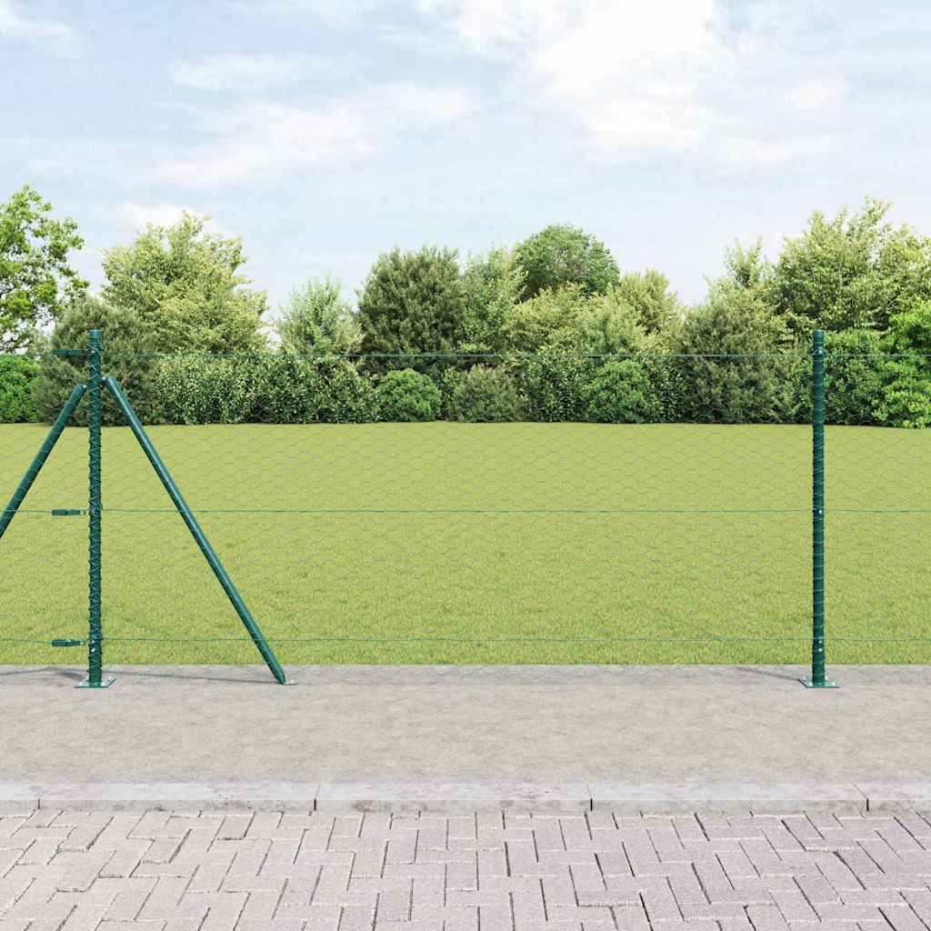 Heksagonalna ograda s betonskom osnovom 10 x 0,8 m Zelena Mreža