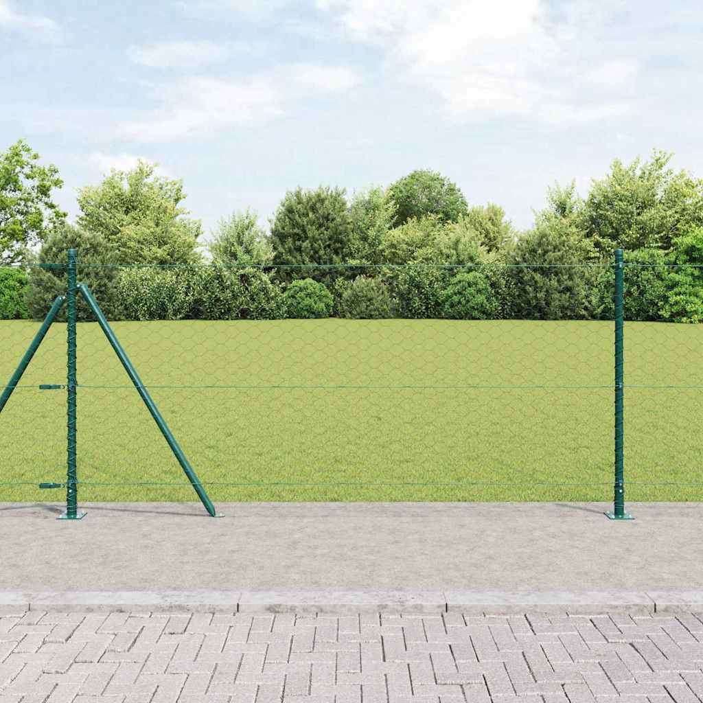 Heksagonalna ograda s betonskom osnovom 10 x 0,8 m Zelena Mreža
