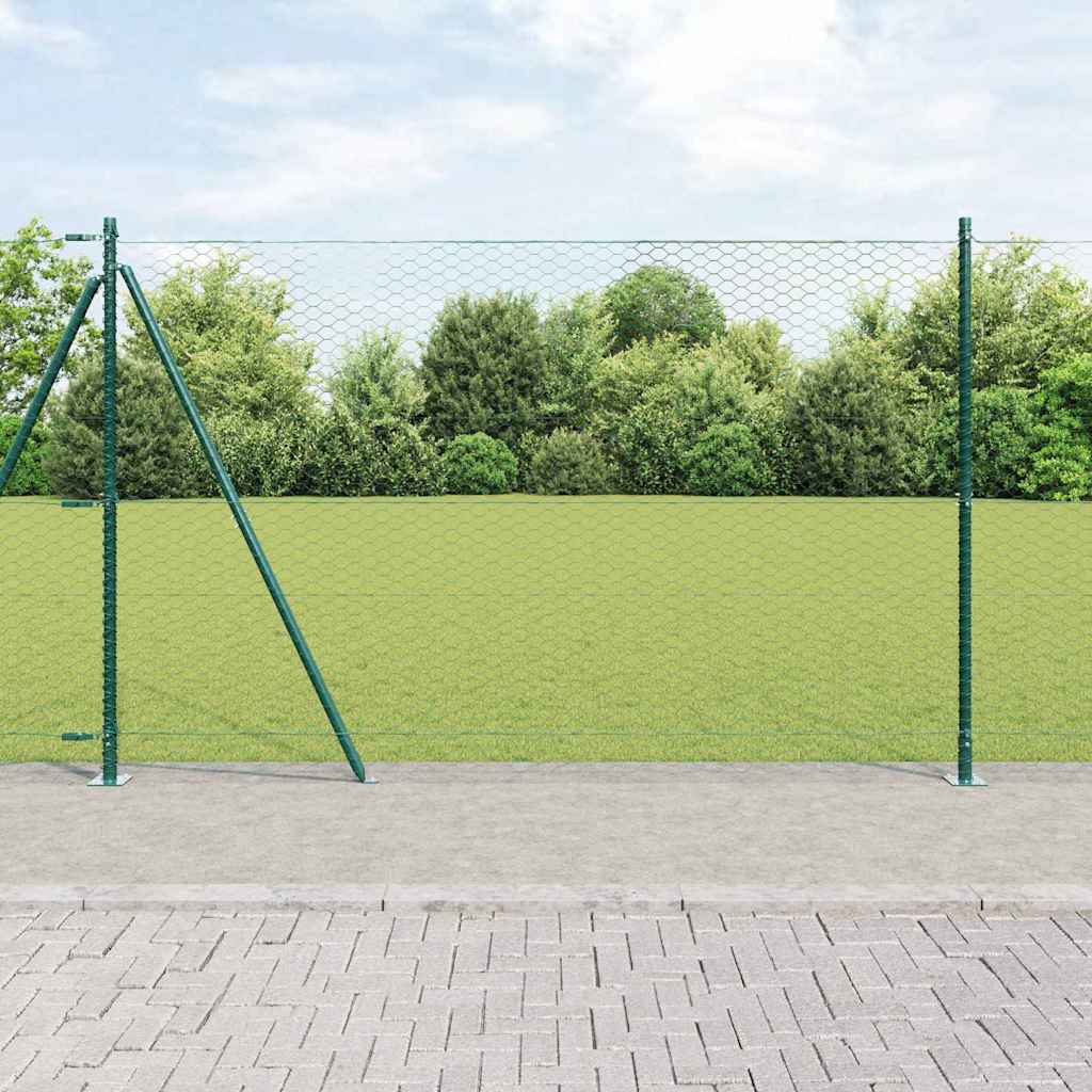 Heksagonalna ograda s betonskom osnovom 10 x 1,4 m Zelena Mreža