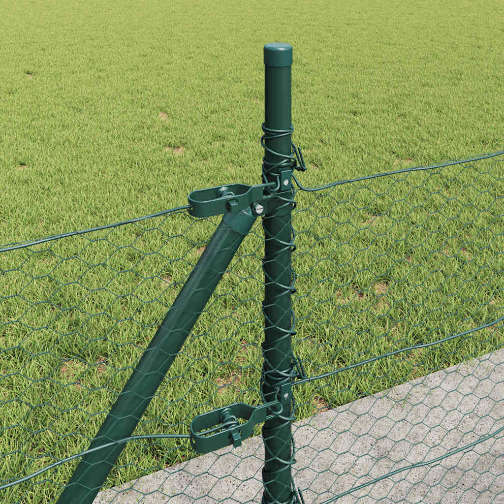 Heksagonalna ograda s betonskom osnovom 50 x 0,5 m Zelena Mreža