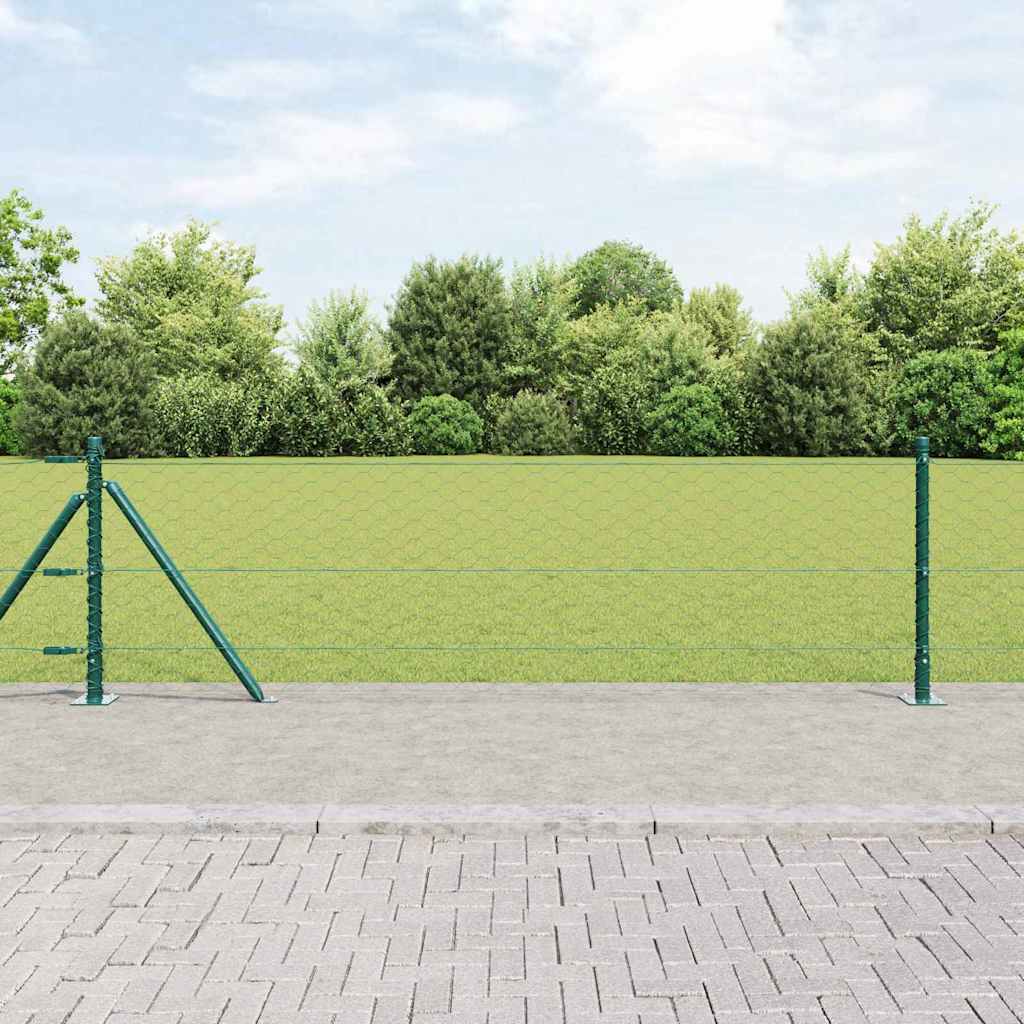 Heksagonalna ograda s betonskom osnovom 50 x 0,6 m Zelena Mreža