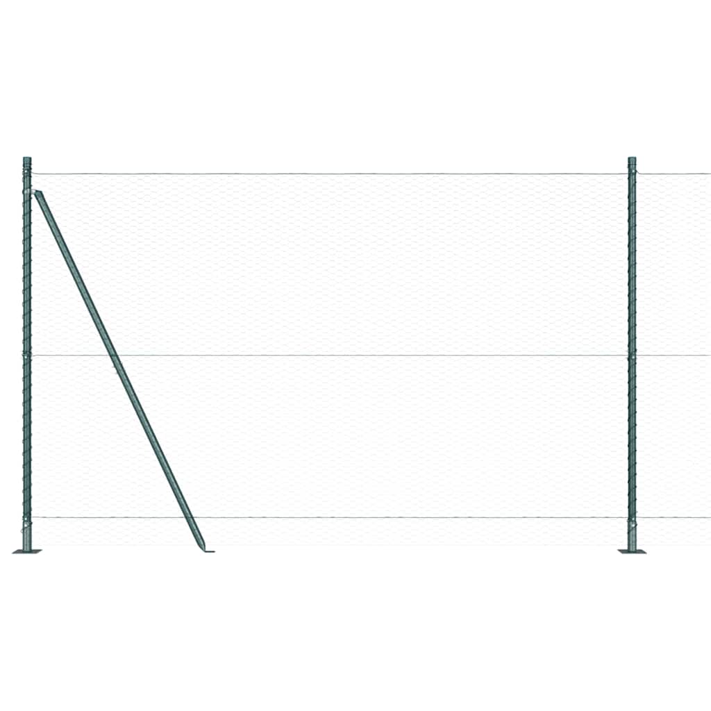 Heksagonalna ograda s betonskom osnovom 50 x 1,6 m Zelena Mreža