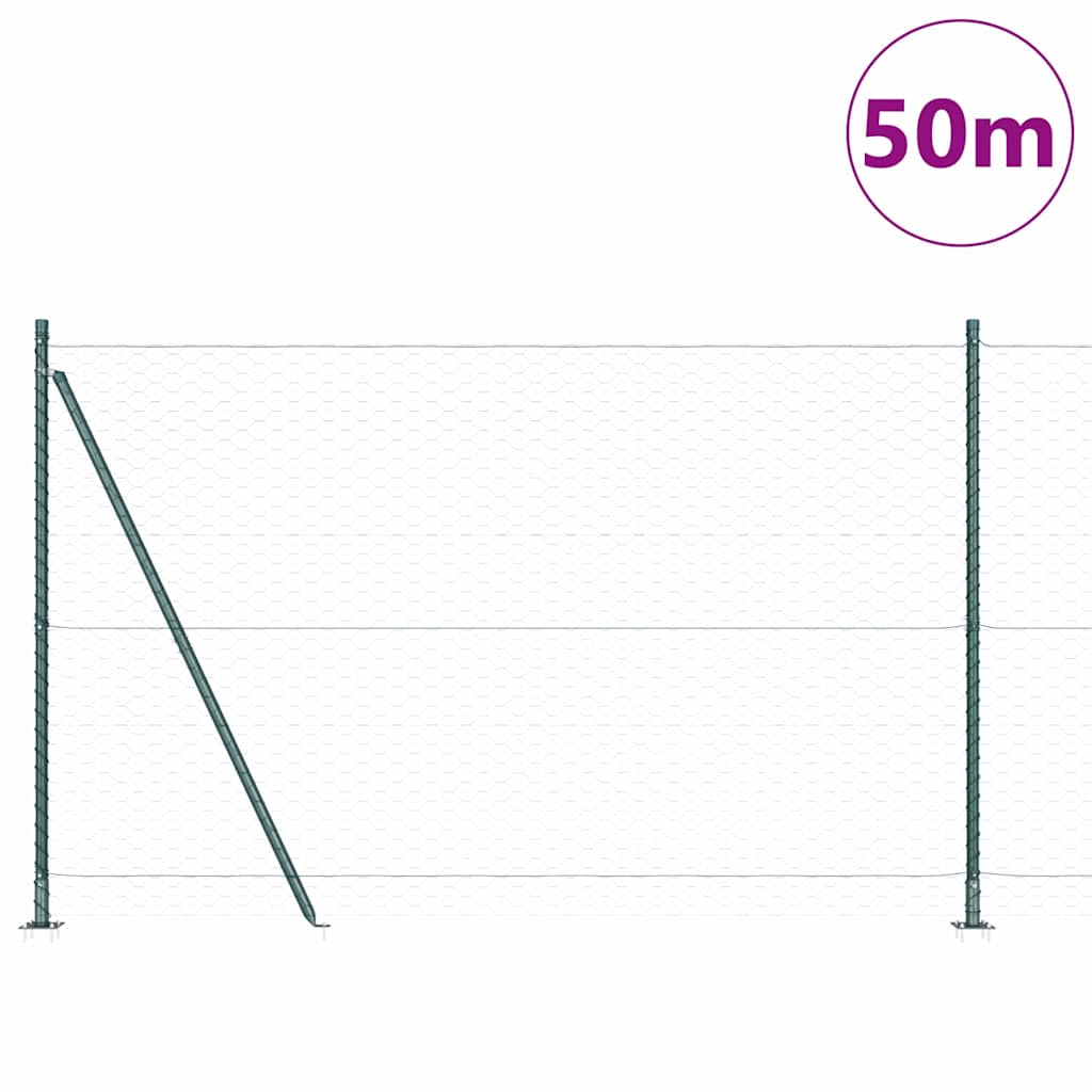 Heksagonalna ograda s betonskom osnovom 50 x 1,6 m Zelena Mreža