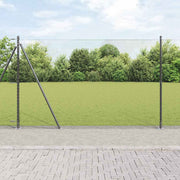 Heksagonalna ograda s betonskom osnovom 10 x 1,4 m Siva Mreža