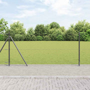 Heksagonalna ograda s betonskom osnovom 50 x 1 m Siva Mreža