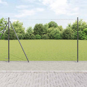 Heksagonalna ograda s betonskom osnovom 50 x 1,4 m Siva Mreža