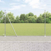 Heksagonalna ograda s betonskom osnovom 10 x 1,5 m Srebrna
