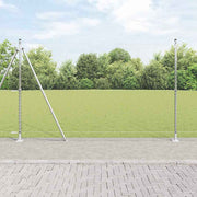 Heksagonalna ograda s betonskom osnovom 10 x 1,6 m Srebrna