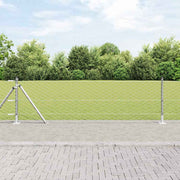 Heksagonalna ograda s betonskom osnovom 25 x 0,5 m Srebrna