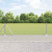 Heksagonalna ograda s betonskom osnovom 50 x 0,5 m Srebrna