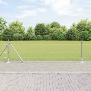 Heksagonalna ograda s betonskom osnovom 100 x 0,5 m Srebrna