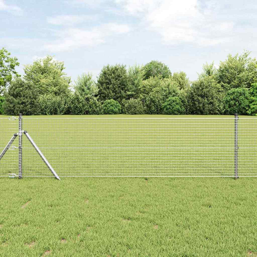 Temeljna zavarena žičana ograda 25 x 0,4 m Srebrna Mreža
