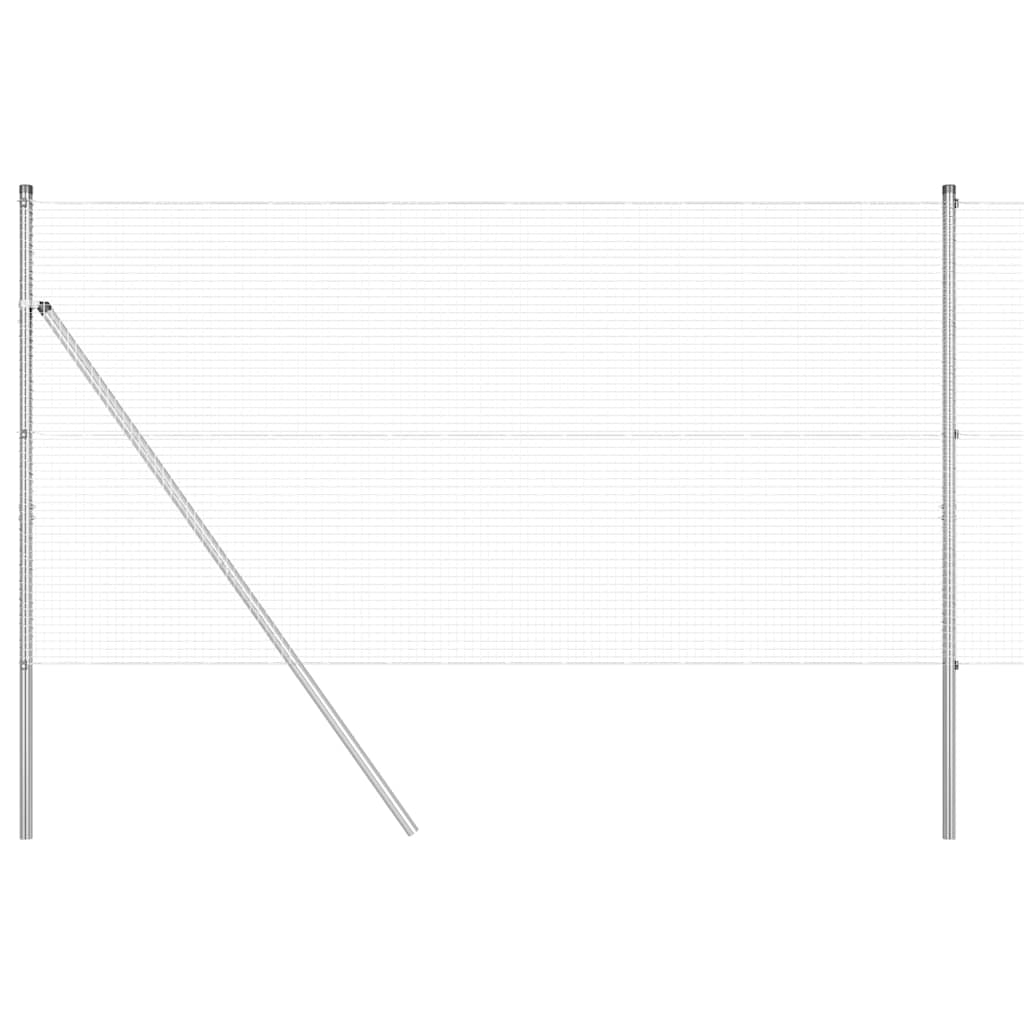 Temeljna zavarena žičana ograda 25 x 1,2 m Srebrna Mreža