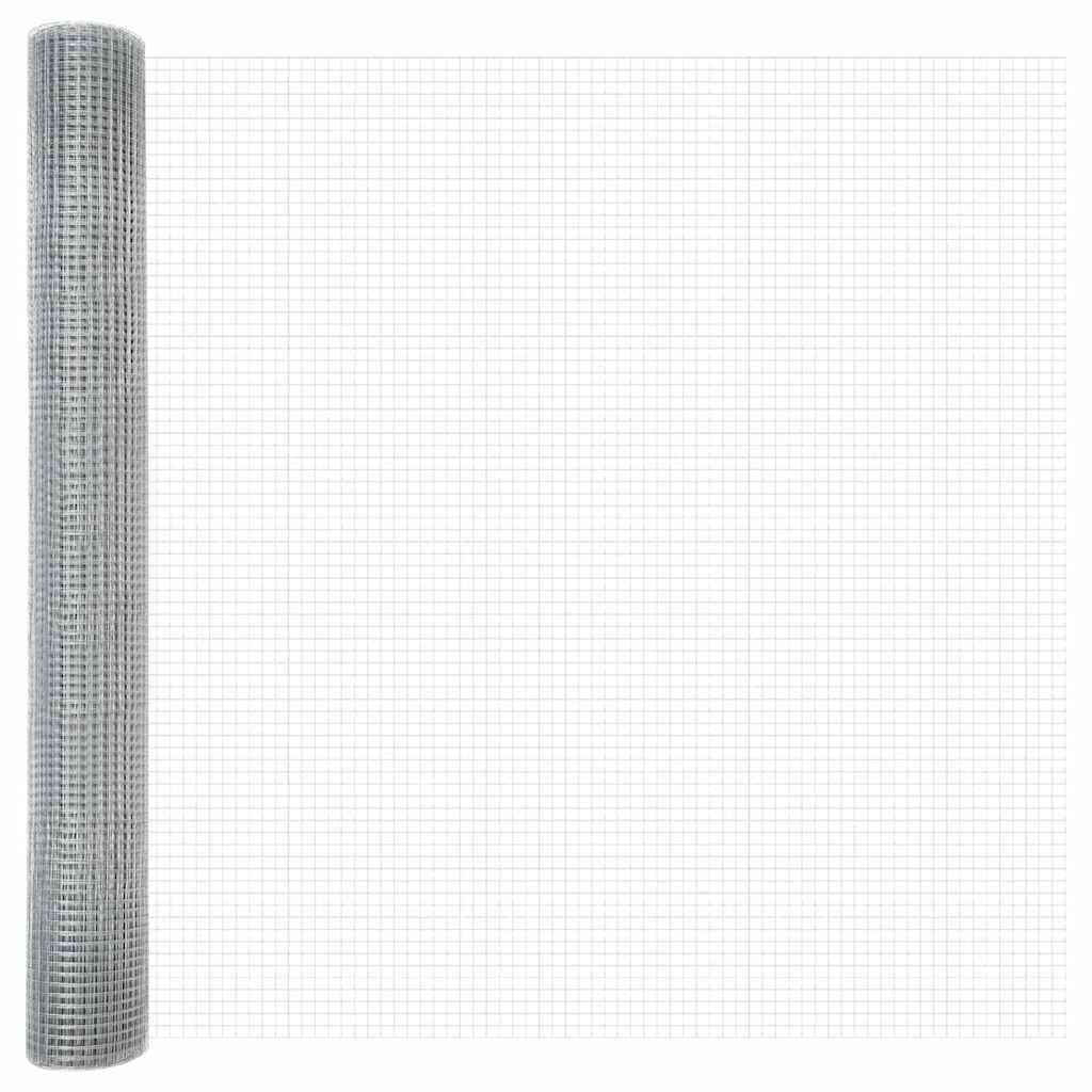 Temeljna zavarena žičana ograda 25 x 1,2 m Srebrna Mreža