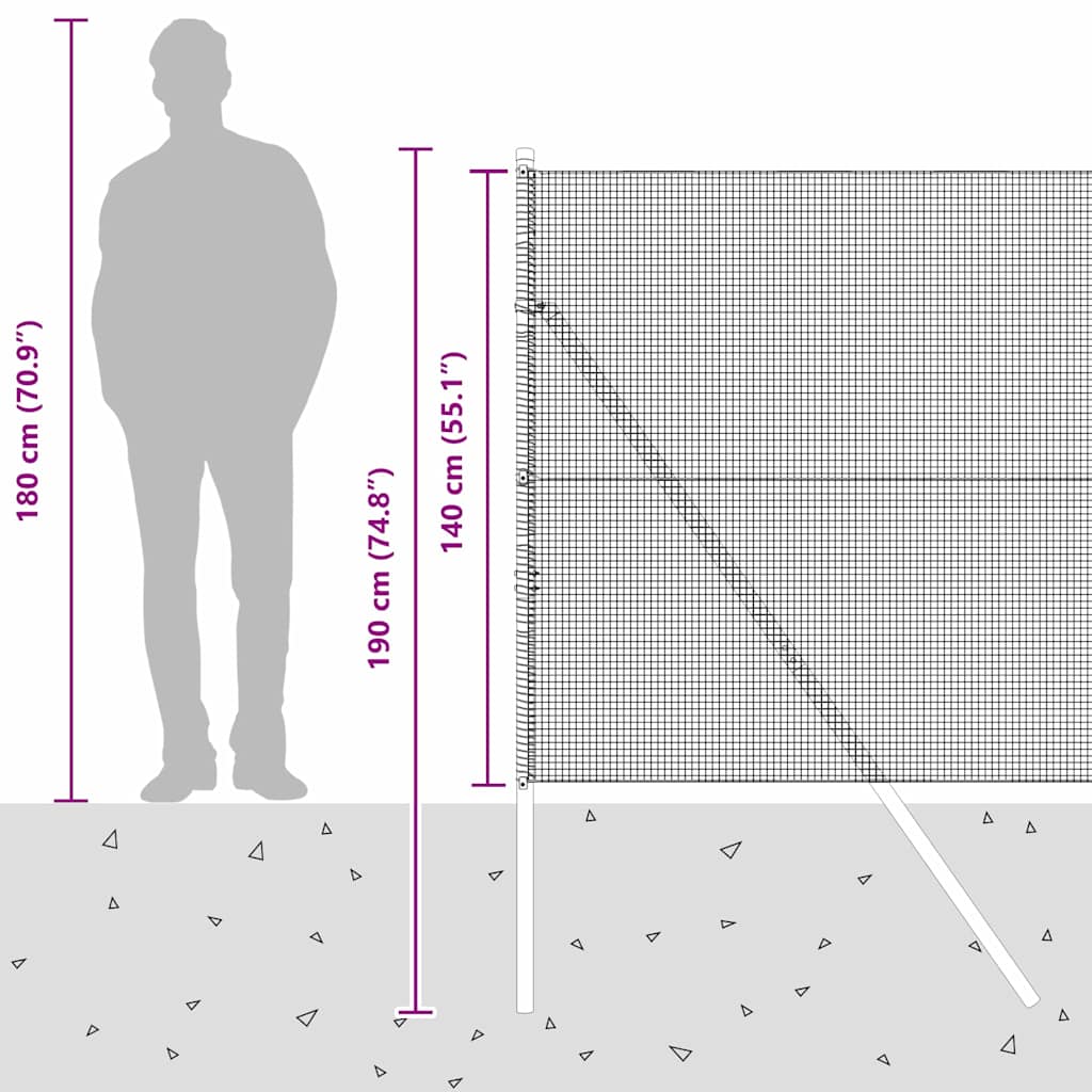 Temeljna zavarena žičana ograda 50 x 1,4 m Srebrna Mreža