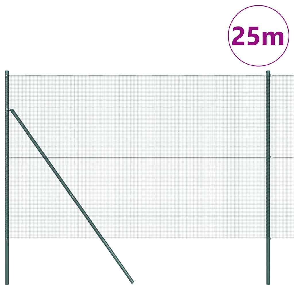 Temeljna zavarena žičana ograda 25 x 1,5 m Zelena Mreža