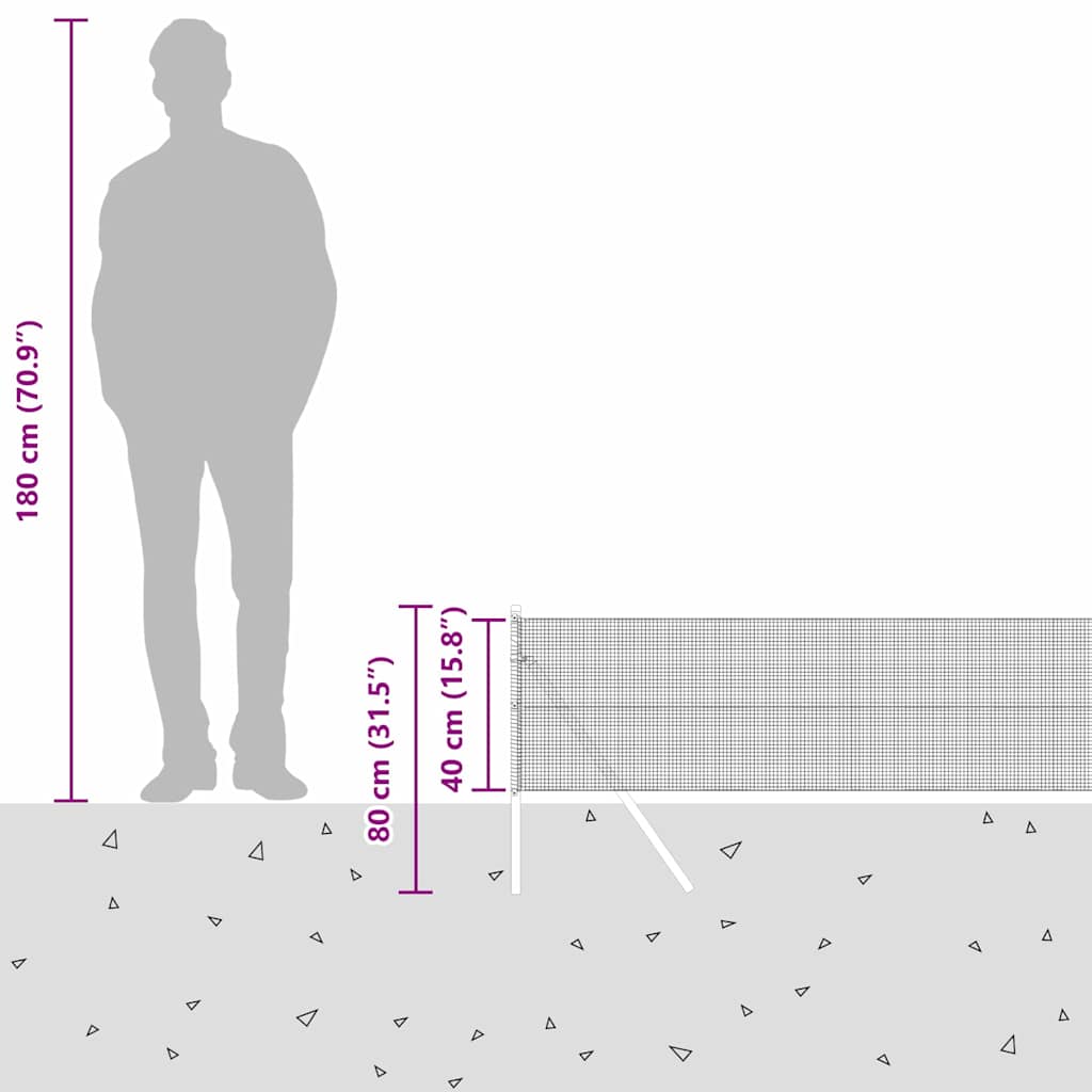 Stup za ogradu Zelena 50 x 0,4 m (12 x 12 mm mreža) Čelik i PVC