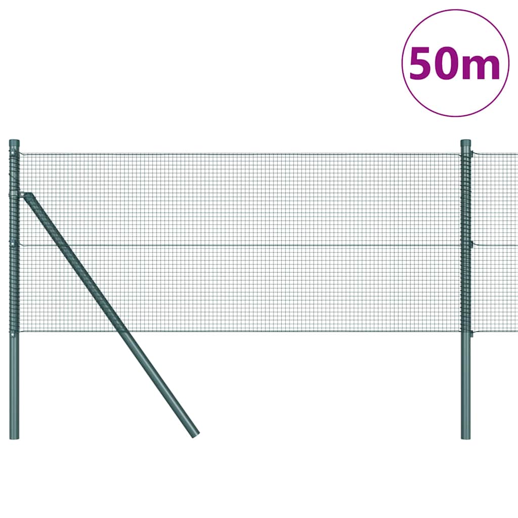 Stup za ogradu Zelena 50 x 0,4 m (12 x 12 mm mreža) Čelik i PVC