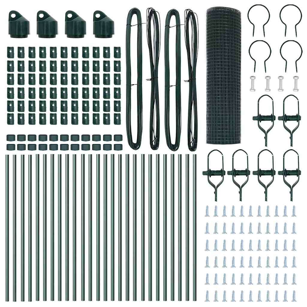 Temeljna zavarena žičana ograda 50 x 0,5 m Zelena Mreža