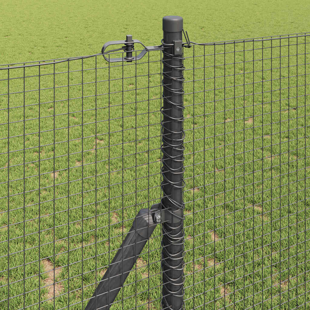 Temeljna zavarena žičana ograda 25 x 1,4 m Siva Mreža