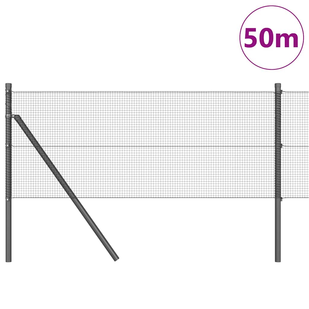 Zavarena žičana ograda za fiksaciju 50 x 0,5 m Siva Mreža