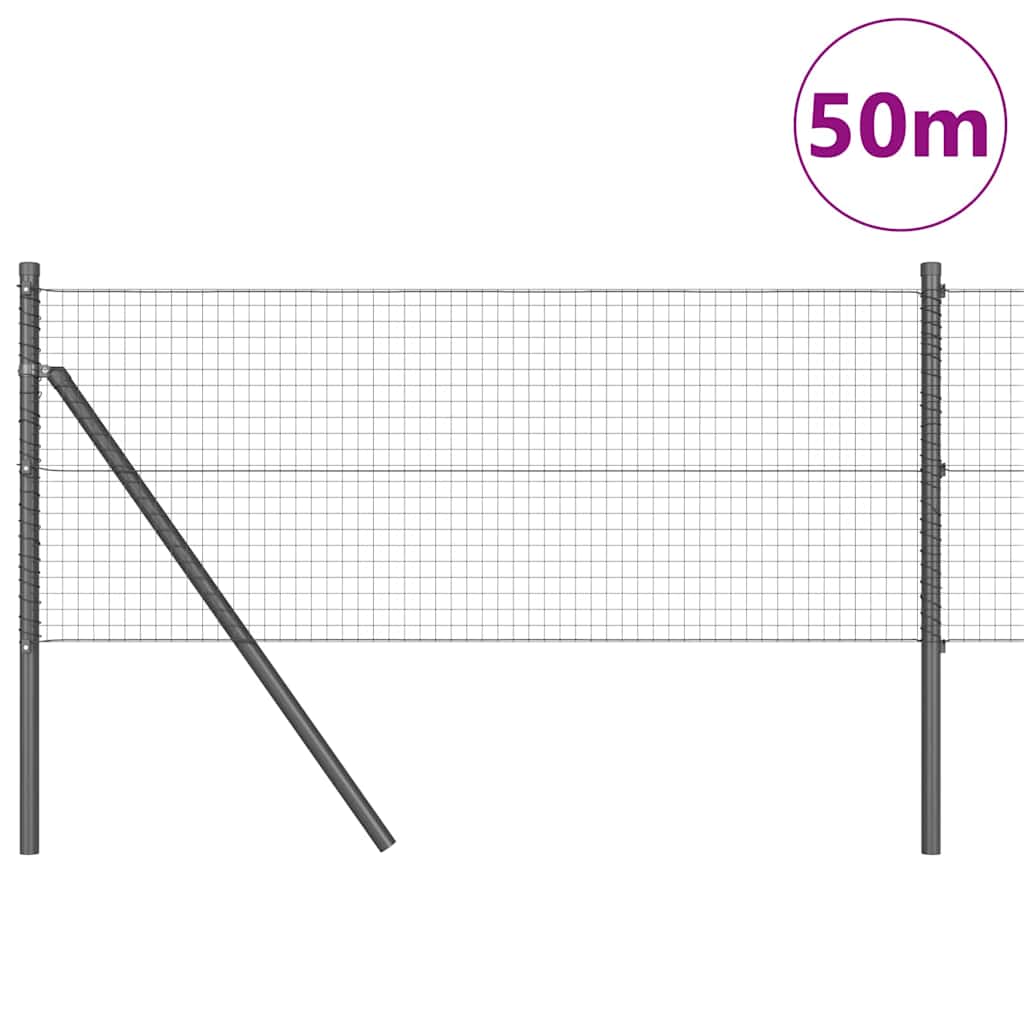 Zavarena žičana ograda za fiksaciju 50 x 0,6 m Siva Mreža