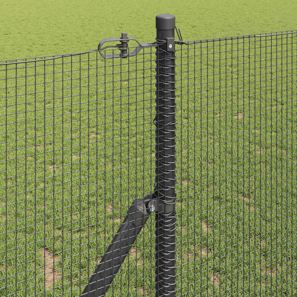 Temeljna zavarena žičana ograda 50 x 1,2 m Siva Mreža