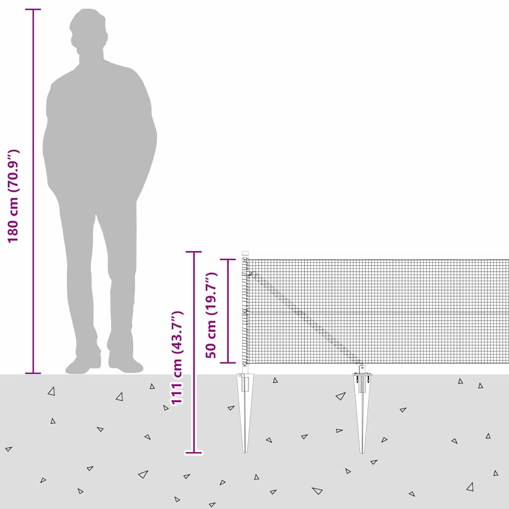 Zavareno žičano ograđivanje s bodljama 10 x 0,5 m Srebrna Mreža