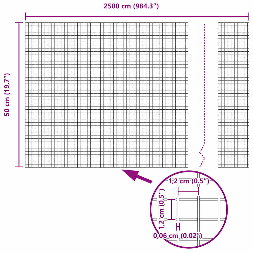 Zavareno žičano ograđivanje s bodljama 25 x 0,5 m (Š x V)