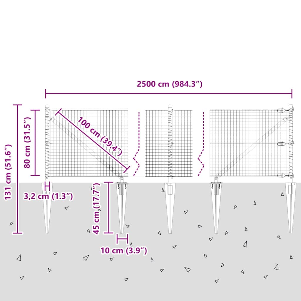 Zavareno žičano ograđivanje s bodljama 25 x 0,8 m Srebrna Mreža